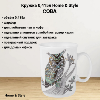 HS3-M197-1939-C  Кружка 415мл Home & Style, серия "Сова" 