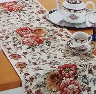 Скатерть-дорожка 40*130см, TEX GAL, принт ИНКАНТО-ТГ, цвет Bordeaux, гобелен, Италия