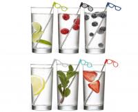 480478-022 Соломинки для коктейля "Glasses" 6 штук