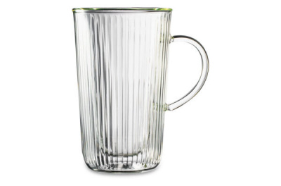 DDT-DW967B-450/TM Кружка с двойными стенками, крышкой и ситечком Decor de table Mon matin 450 мл