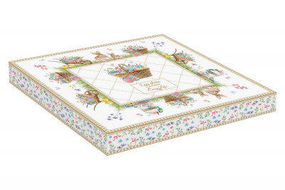 EL-R1337/SPBL Блюдо пасхальное для 6 яиц, 21 см, Easy Life, Spring Bloom, декор Цыплята и цветы 