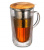 DDT-DW967B-450/TM Кружка с двойными стенками, крышкой и ситечком Decor de table Mon matin 450 мл DDT-DW967B-450/TM Кружка с двойными стенками, крышкой и ситечком Decor de table Mon matin 450 мл