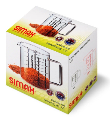 3843 Кружка мерная 1л, SIMAX, стекло