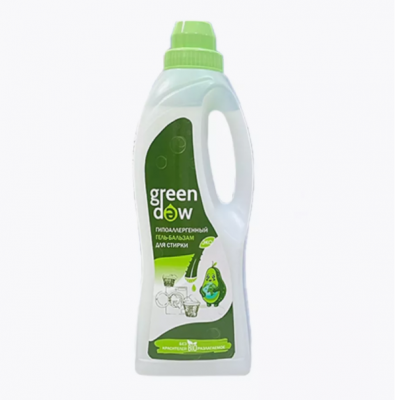 ЭКО Гель-бальзам для стирки 1л, Green DEW, биоразлагаемый гипоаллергенный