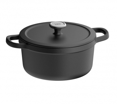 3950466 Кастрюля чугунная 26см 5,7л с крышкой, индукция, BergHOFF, серия Leo Graphite
