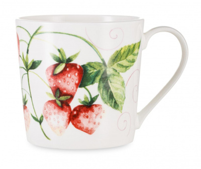 JM-90537/3 Кружка Just Mugs Dorset Фермерский садик Клубника 400 мл, фарфор костяной