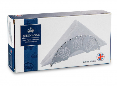 QA-0/6865 Салфетница Queen Anne 17см, сталь, посеребрение