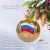 КУ-65-244153 Ёлочная игрушка шар 6,6см, стекло, декор "Триколор", в подарочной упаковке