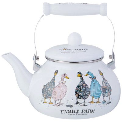 934-628 Чайник эмалированный 2,2л со свистком, Agness, серия "FAMILY FARM"